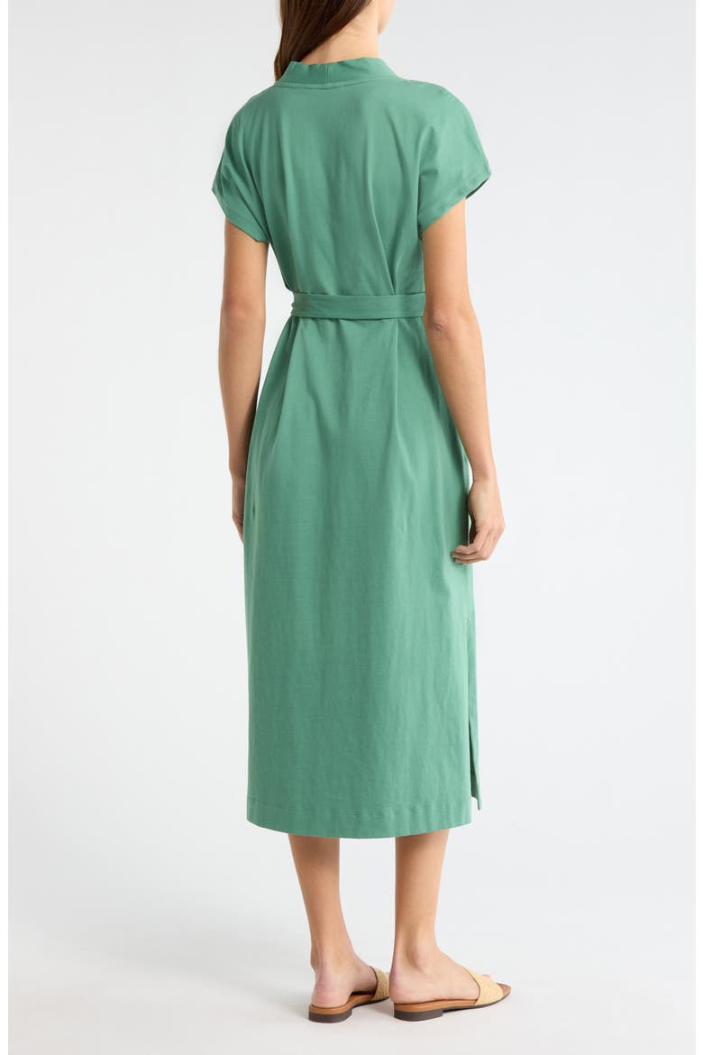 Islandscape Cotton Jersey Midi Dress, Alternate, color, SPRUCE FROST