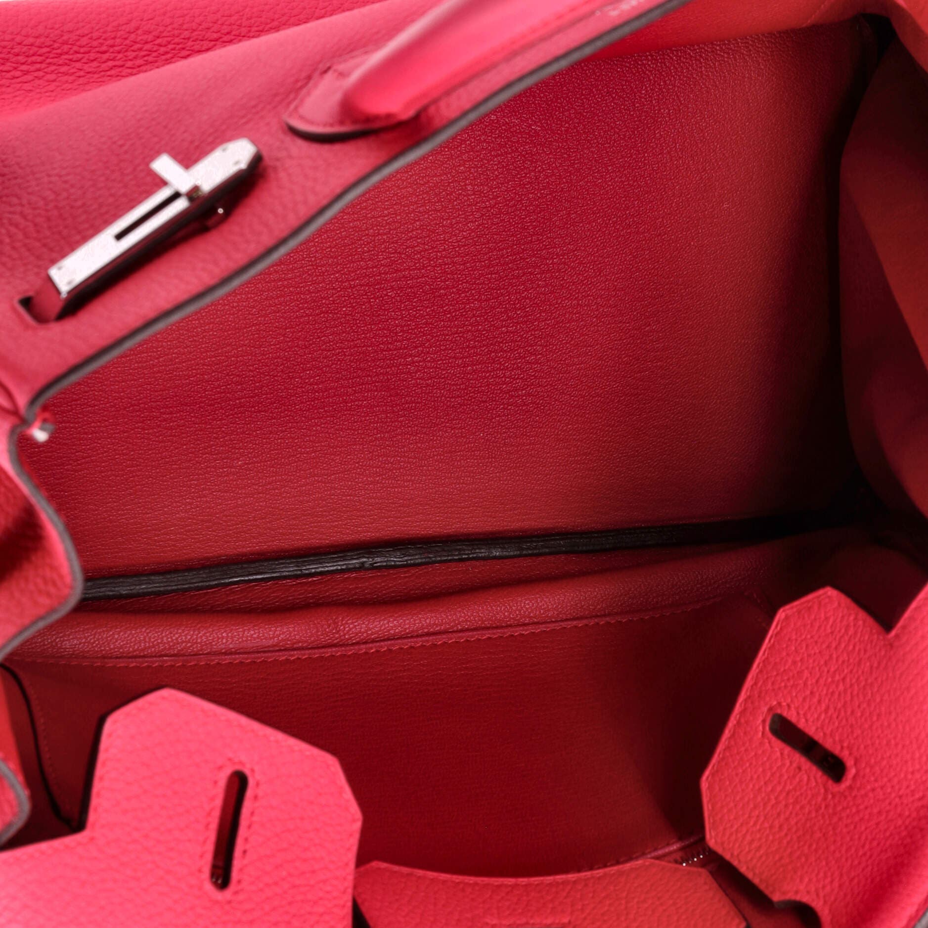 Pre-Owned Hermes Birkin Handbag Pink Clemence with Palladium Hardware 30, Alternate, color, Rose Extreme