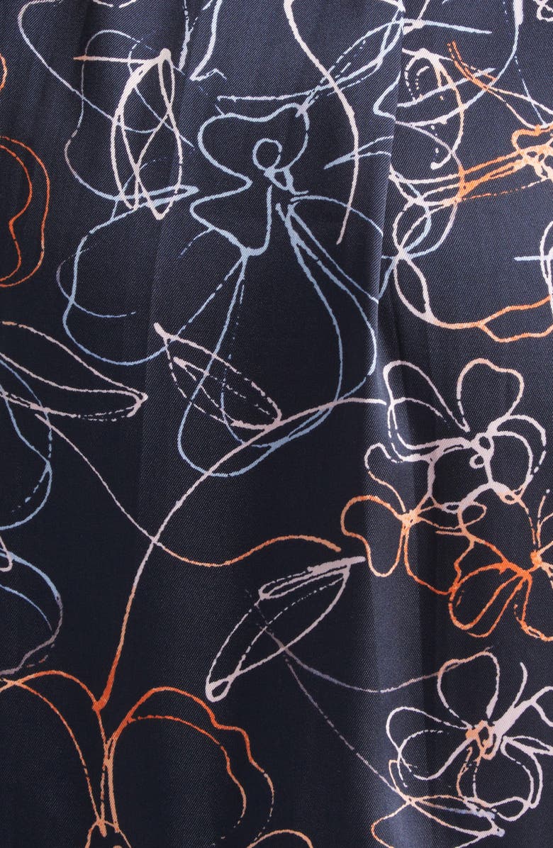 Cinq à Sept Malvia Floral Print Long Sleeve Shirtdress, Alternate, color, Navy Multi