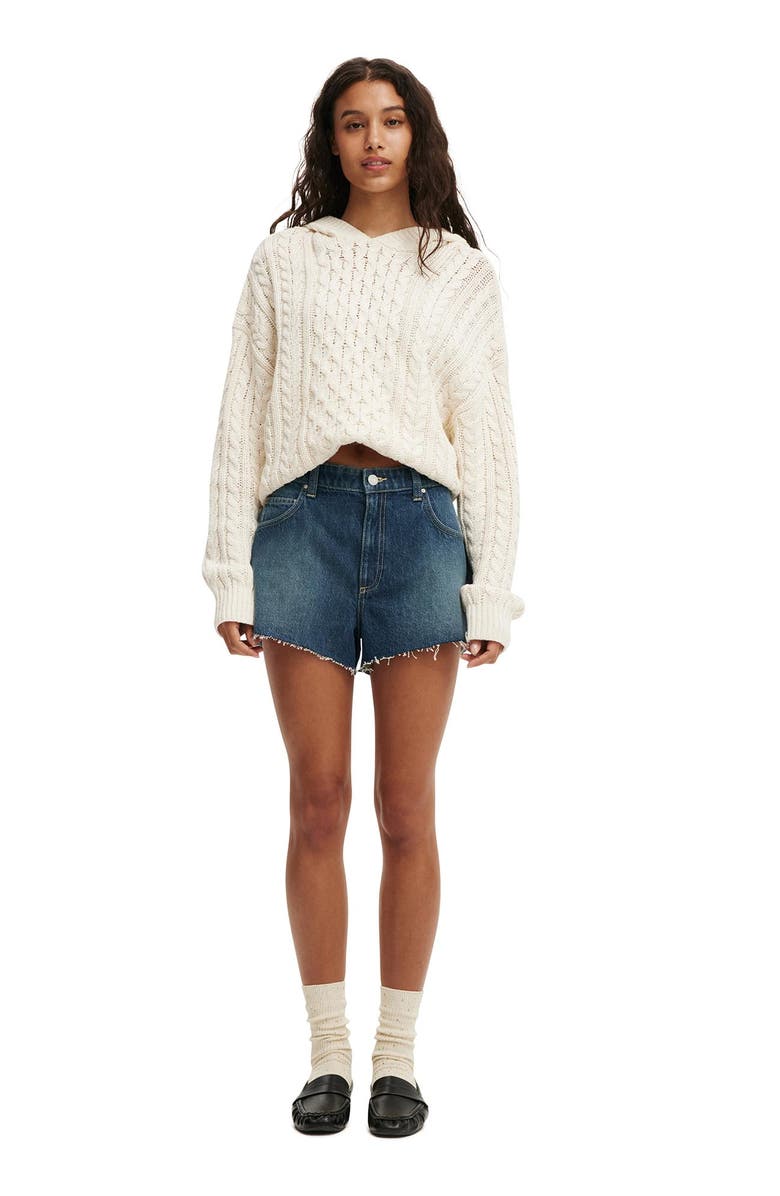 Cotton On Women's Oversized Cable Hoody, Alternate, color, Porcelain