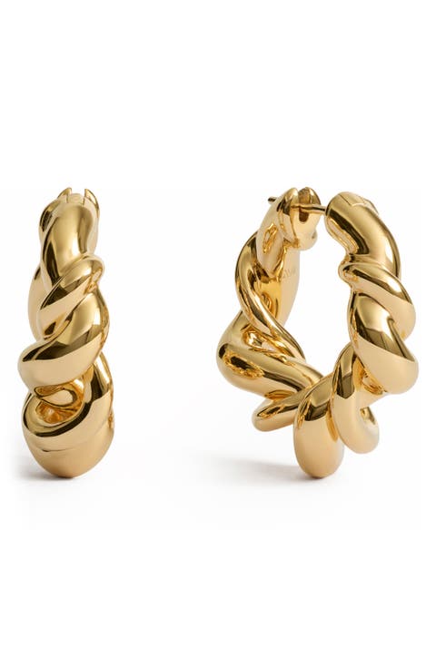 Ochre Large Twisted Hoop Earrings