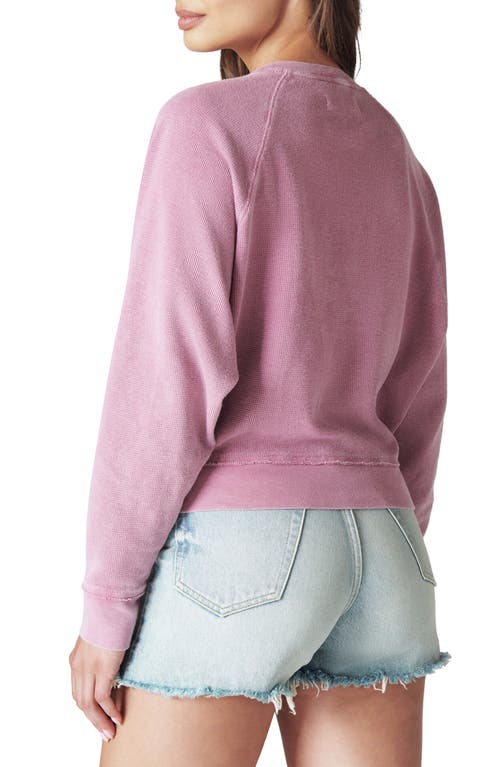 Lucky Brand Raglan Waffle Top In Pink