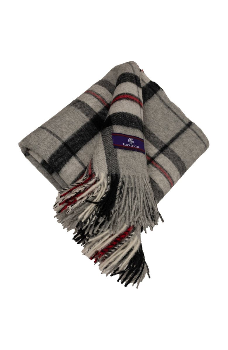 Prince of Scots Merino Wool Throw, Alternate, color, Grey Thompson