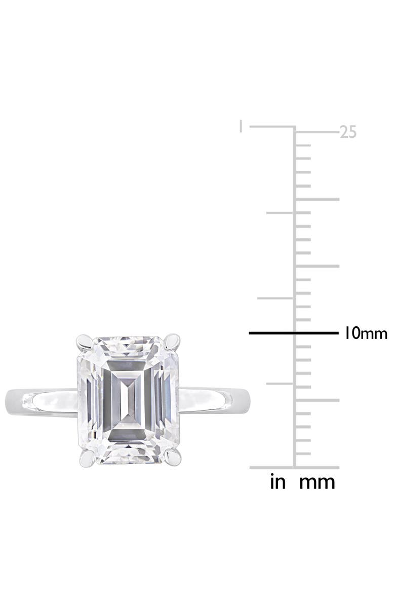 Julianna B. Moissanite Octagon Solitaire Ring, Alternate, color, Sterling Silver