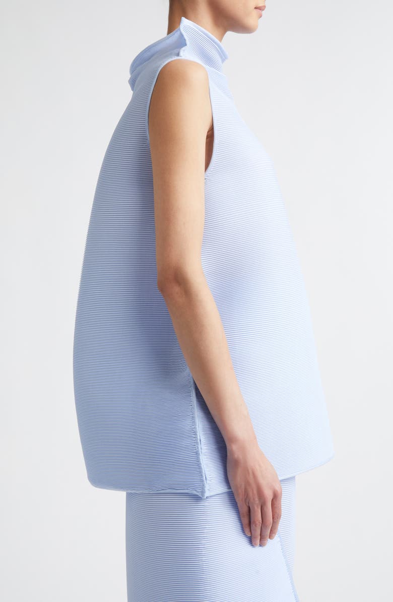 MELITTA BAUMEISTER Sleeveless Ripple Plissé Top, Alternate, color, Soft Blue