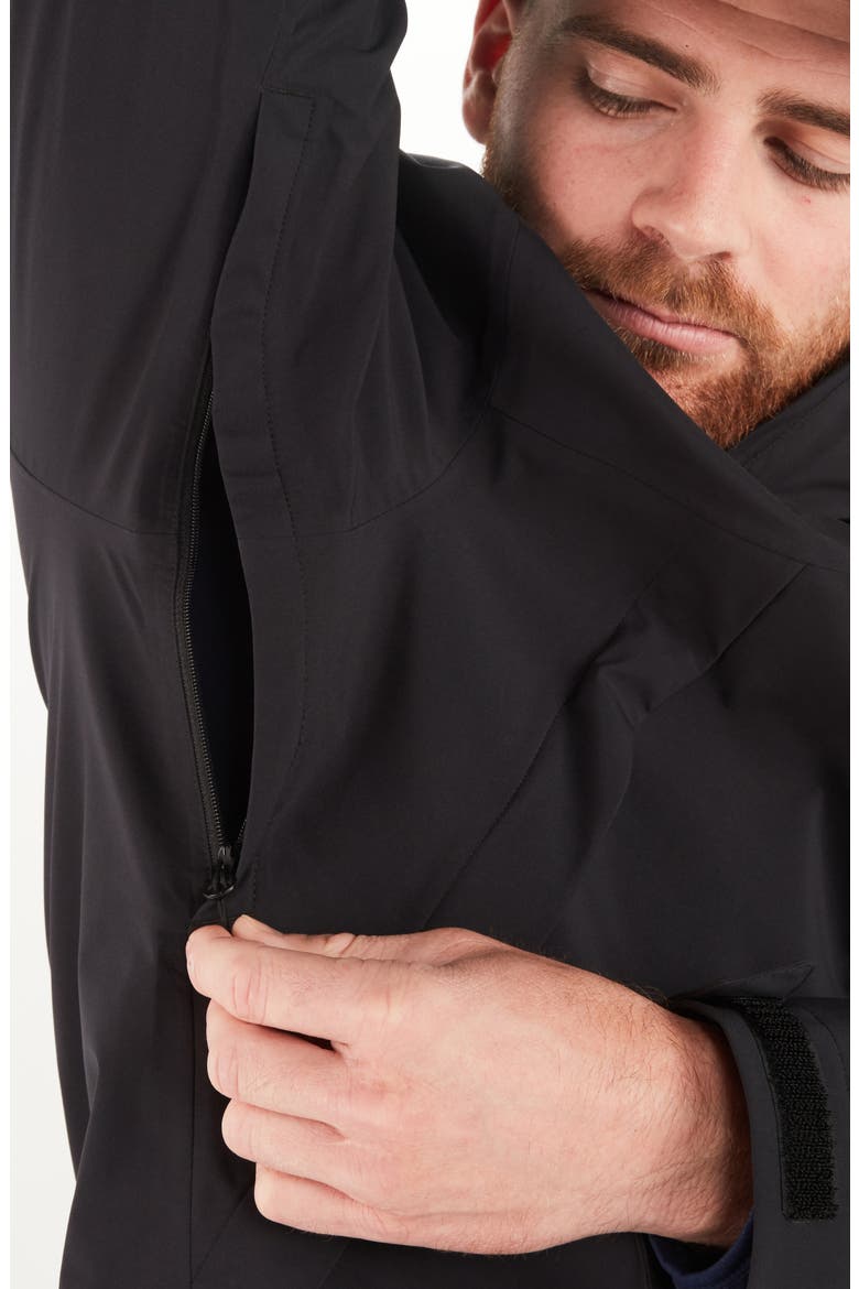 PreCip® Eco Pro Waterproof Hooded Jacket, Alternate, color, BLACK