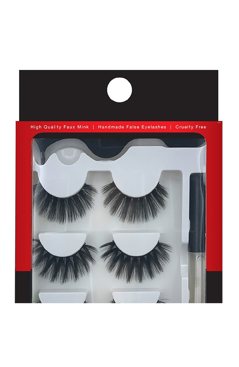 PURSONIC Faux Mink Style False Eyelashes Extensions, Alternate, color, Black