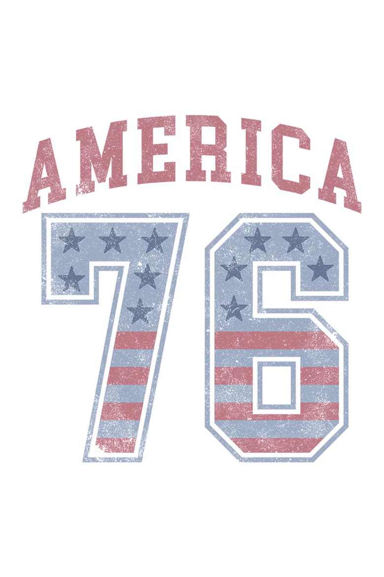 Women's Varsity America 76 Short Sleeve Straight Fit T-Shirt, Alternate, color, White