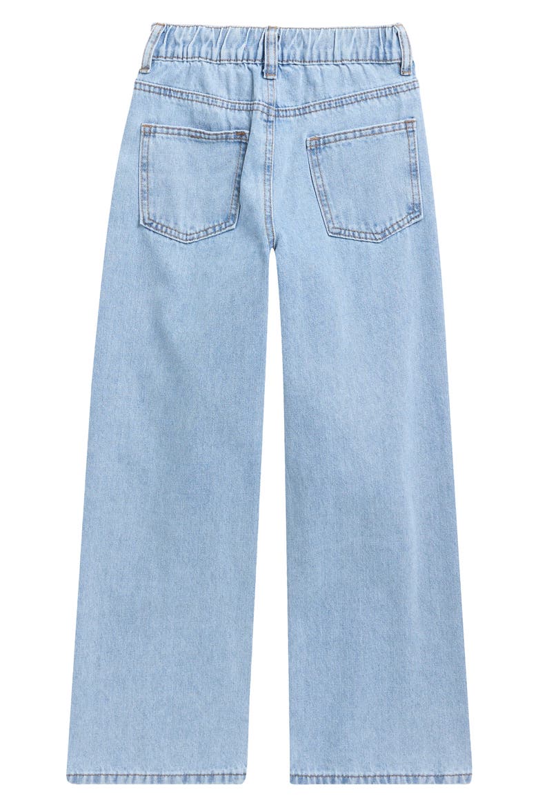 Kids' Seamed Wide Leg Jeans, Alternate, color, LIGHT WASH