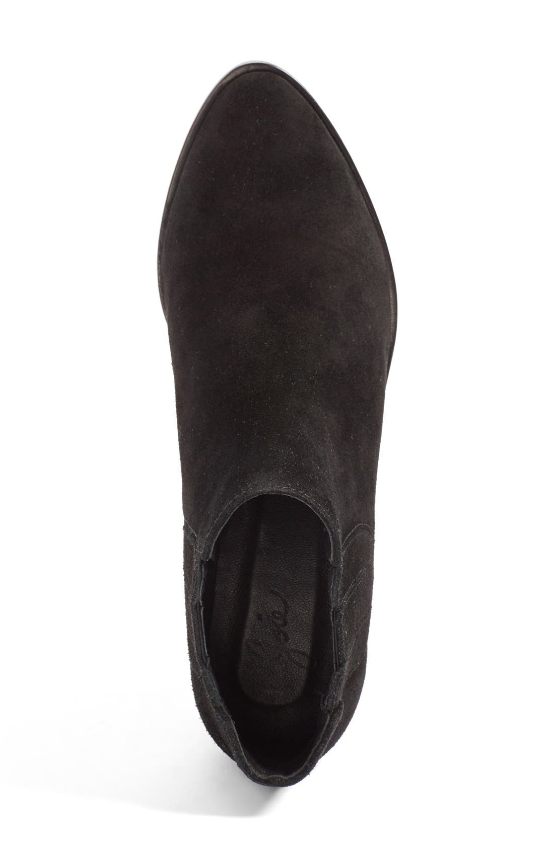 'Barlow' Suede Bootie, Alternate, color, BLACK
