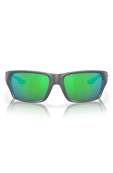 Tailfin 60mm Polarized Rectangular Sunglasses