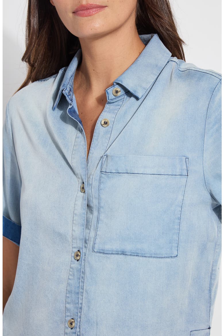 Bianca Chambray Shirt, Alternate, color, BLEACHED BLUE