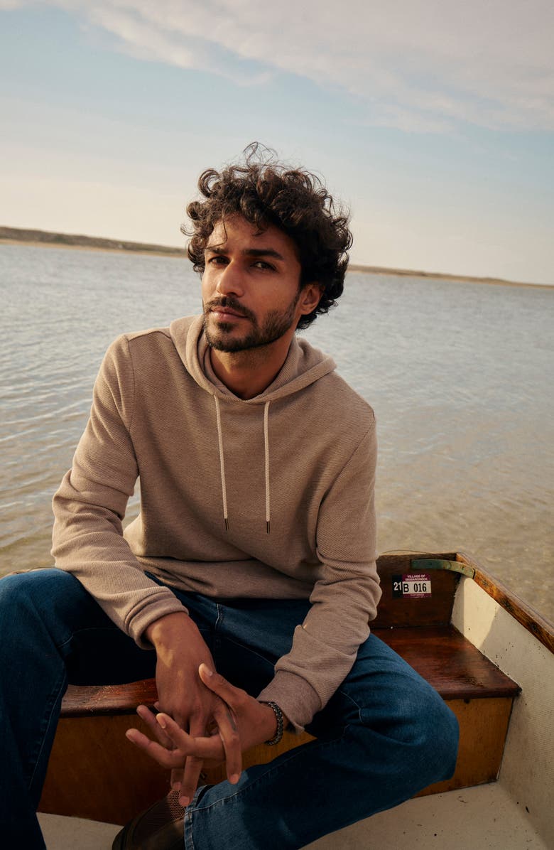 Fair Harbor Tailwind Textured Hoodie, Alternate, color, Oak