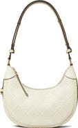 Tory Burch T-Monogram Embossed Crescent Shoulder Bag