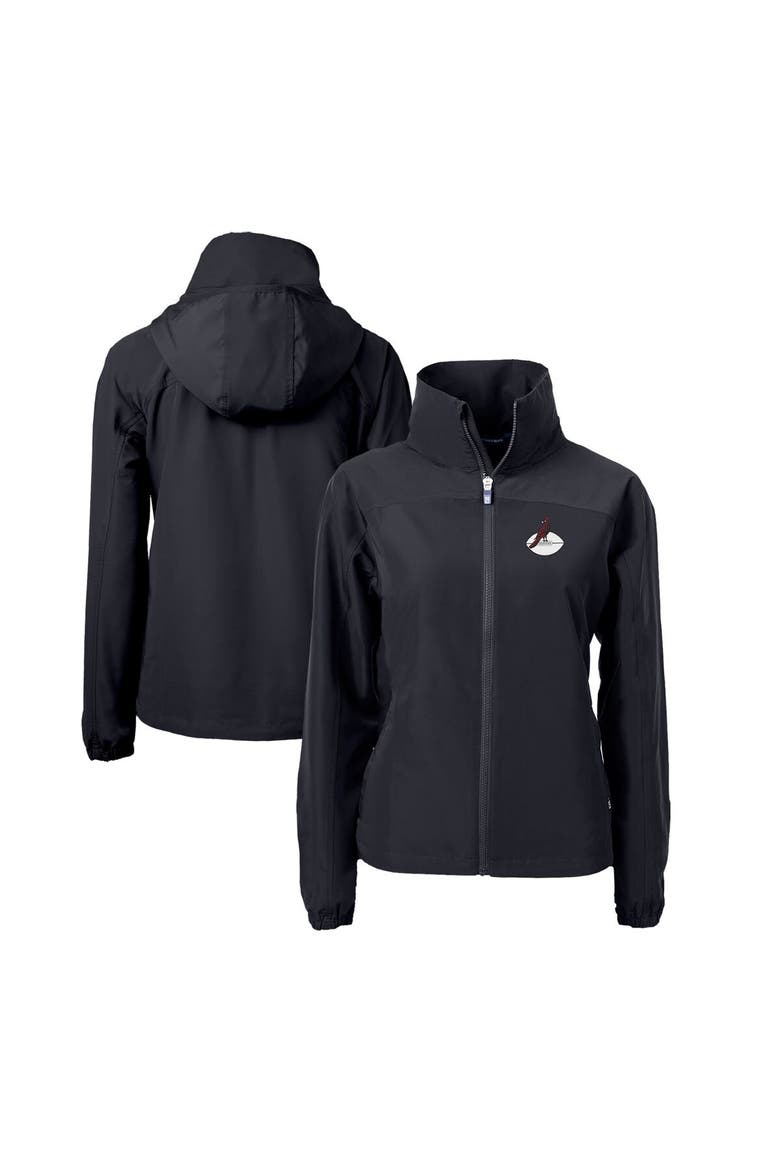 Women's Cutter & Buck  Black Arizona Cardinals  Charter Eco Recycled Full-Zip Jacket, Main, color, Black