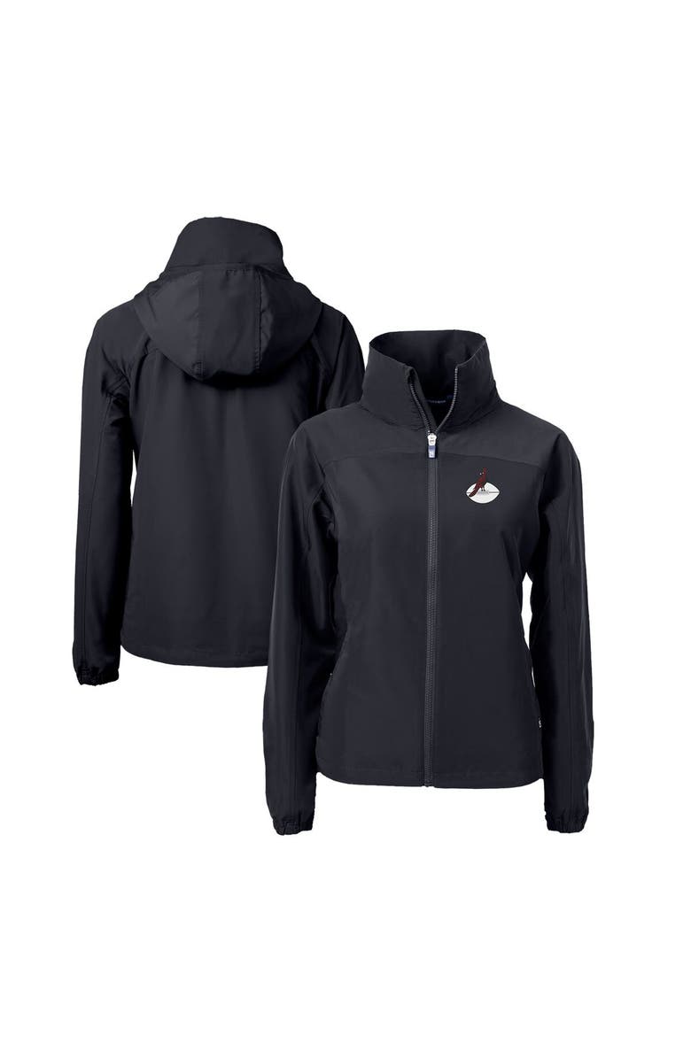 Cutter & Buck Women's Cutter & Buck  Black Arizona Cardinals  Charter Eco Recycled Full-Zip Jacket, Main, color, 