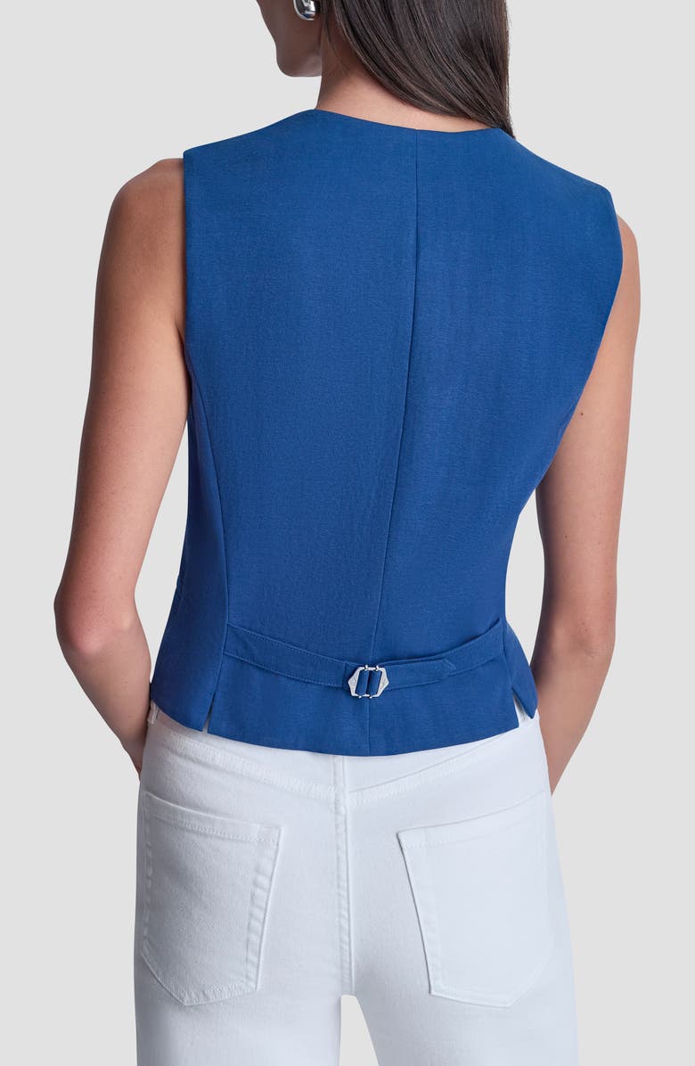 DKNY Arid Cotton Blend Pique Vest, Alternate, color, Admiral