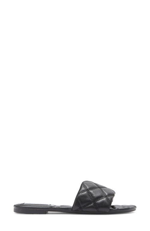 Steve Madden Perrie Quilted Slide Sandal In Black