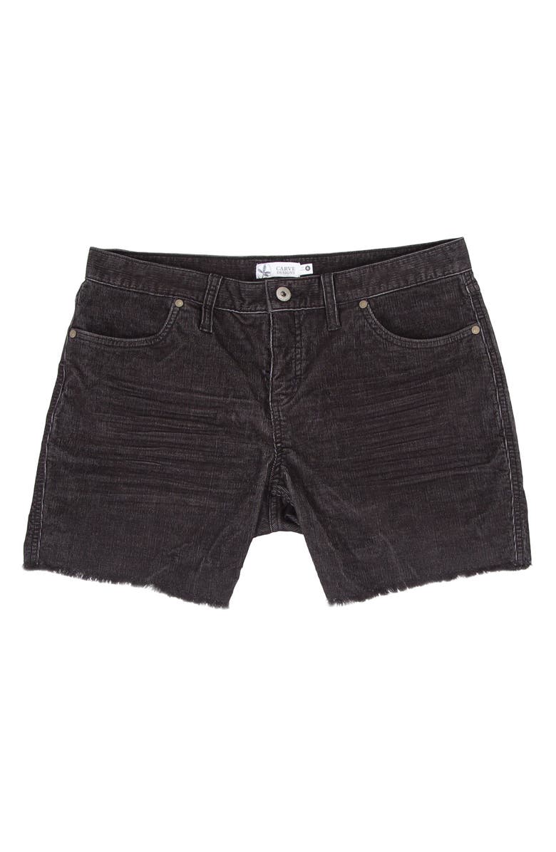 Carve Designs Oahu 6" Corduroy Short, Alternate, color, Black