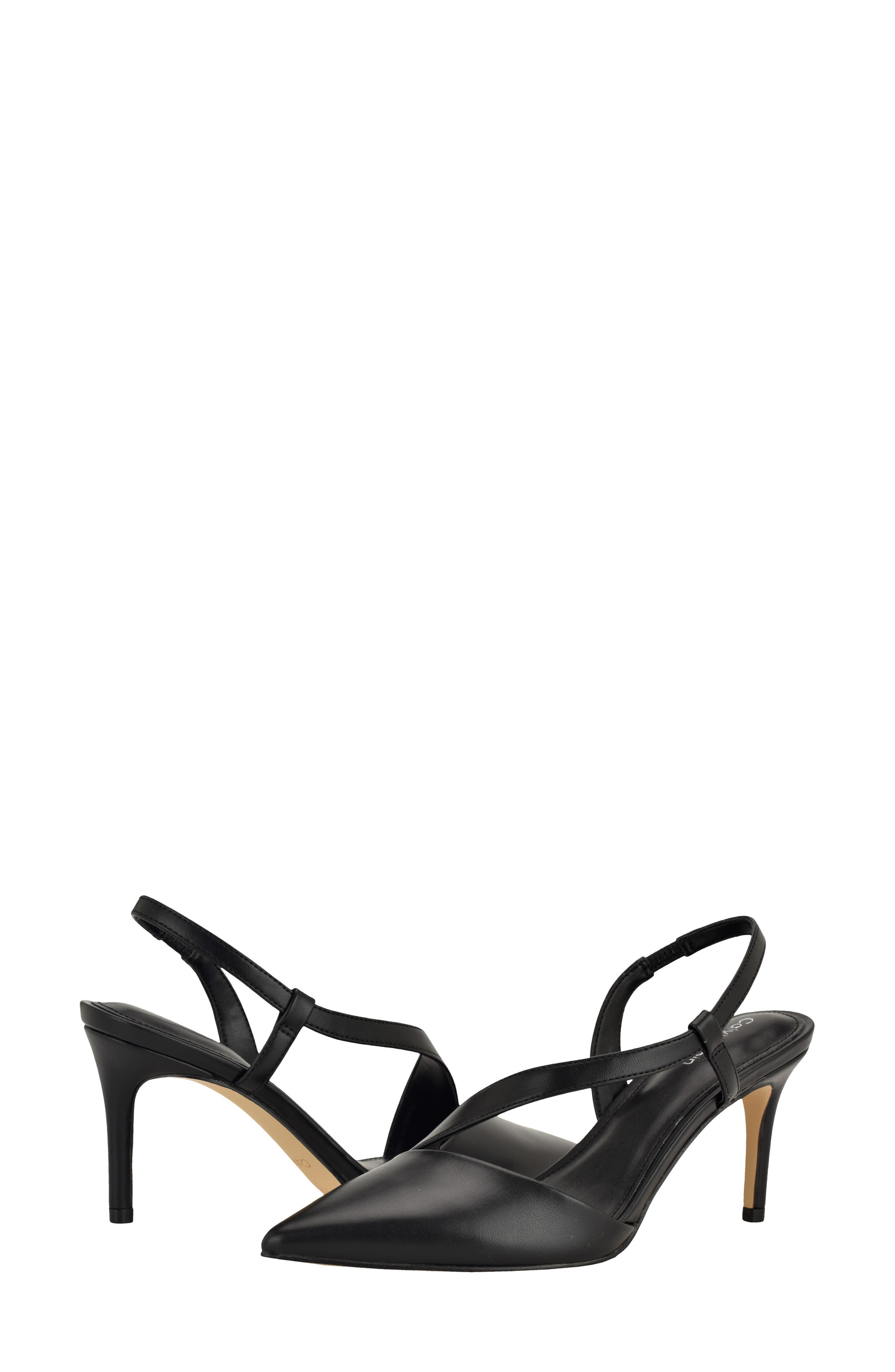 Calvin Klein Jistine Slingback Pump, Alternate, color, Black