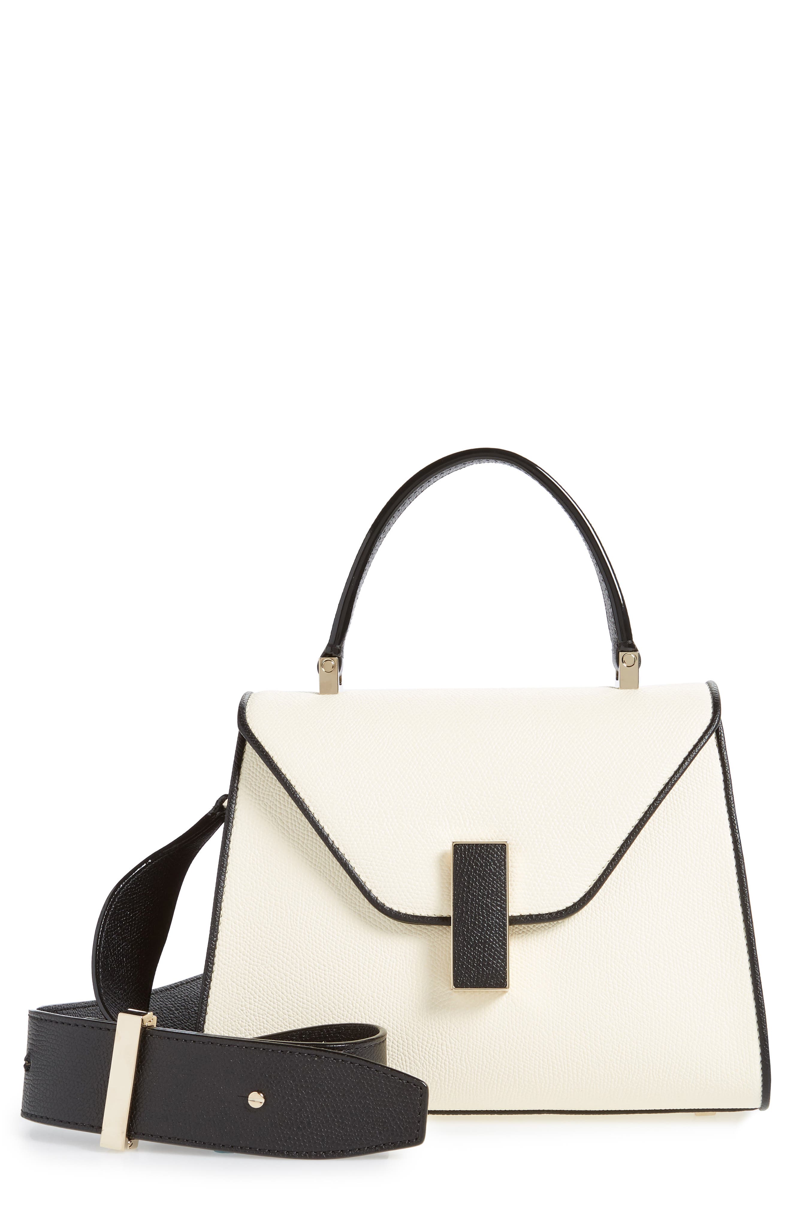 Valextra Mini Iside Colorblock Leather Top Handle Bag, Main, color, 