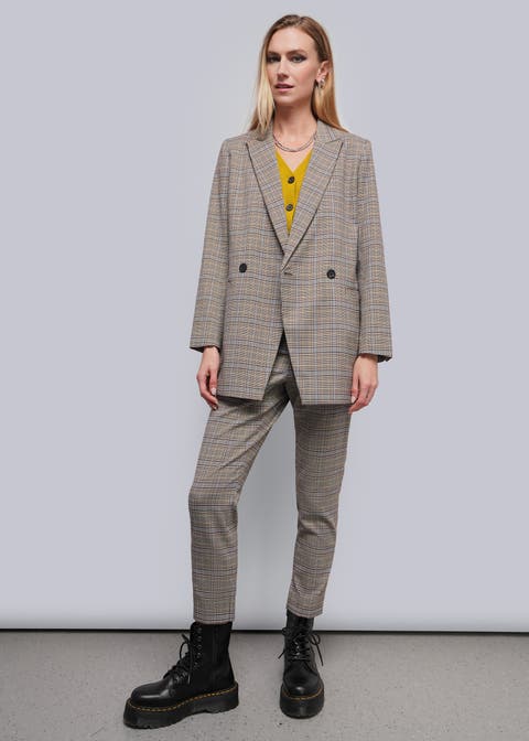 The Empower Plaid Double Breasted Blazer
