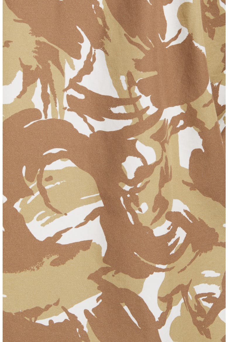 Joey Print Short Sleeve Button-Up Shirt, Alternate, color, SAND