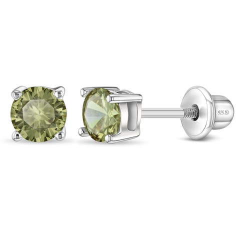 Classic Round Solitaire Earrings