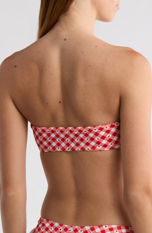 Pacsun Karly Bandeau Swim Top In Red