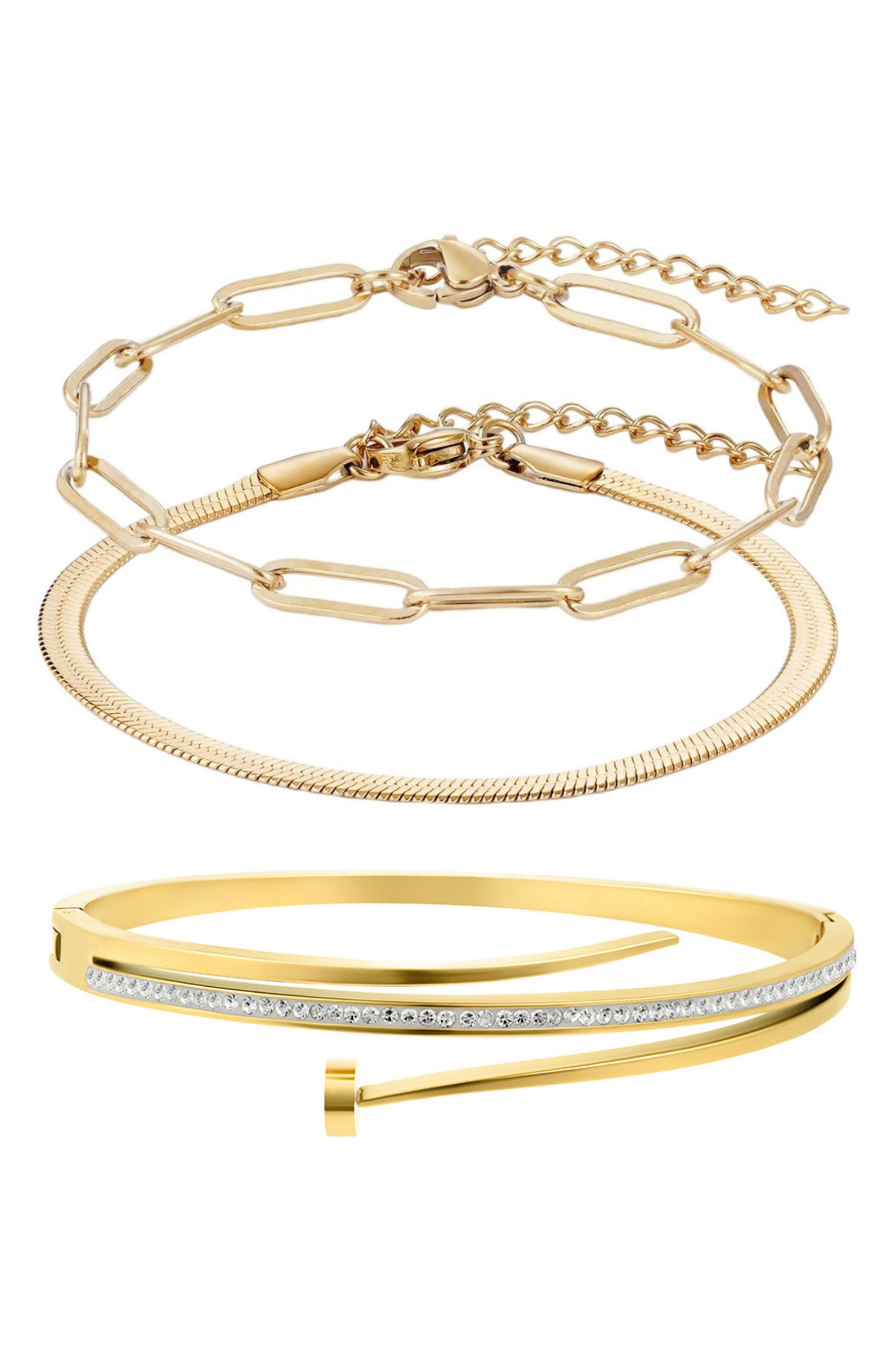 Adornia Set of 3 Assorted Bracelets