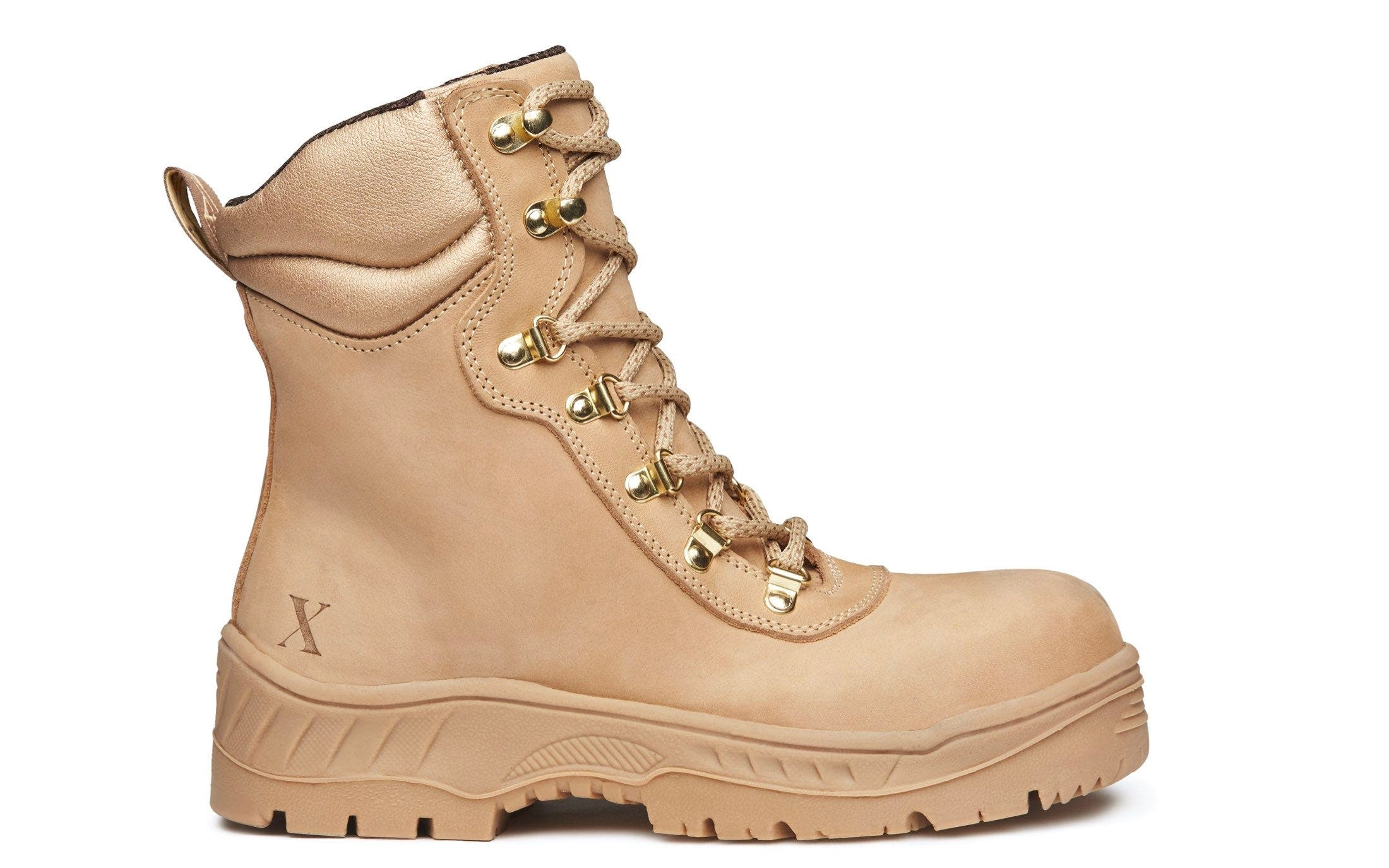 Xena Workwear Horizon Alloy Toe Lace Up Safety Boot, Main, color, Desert Tan