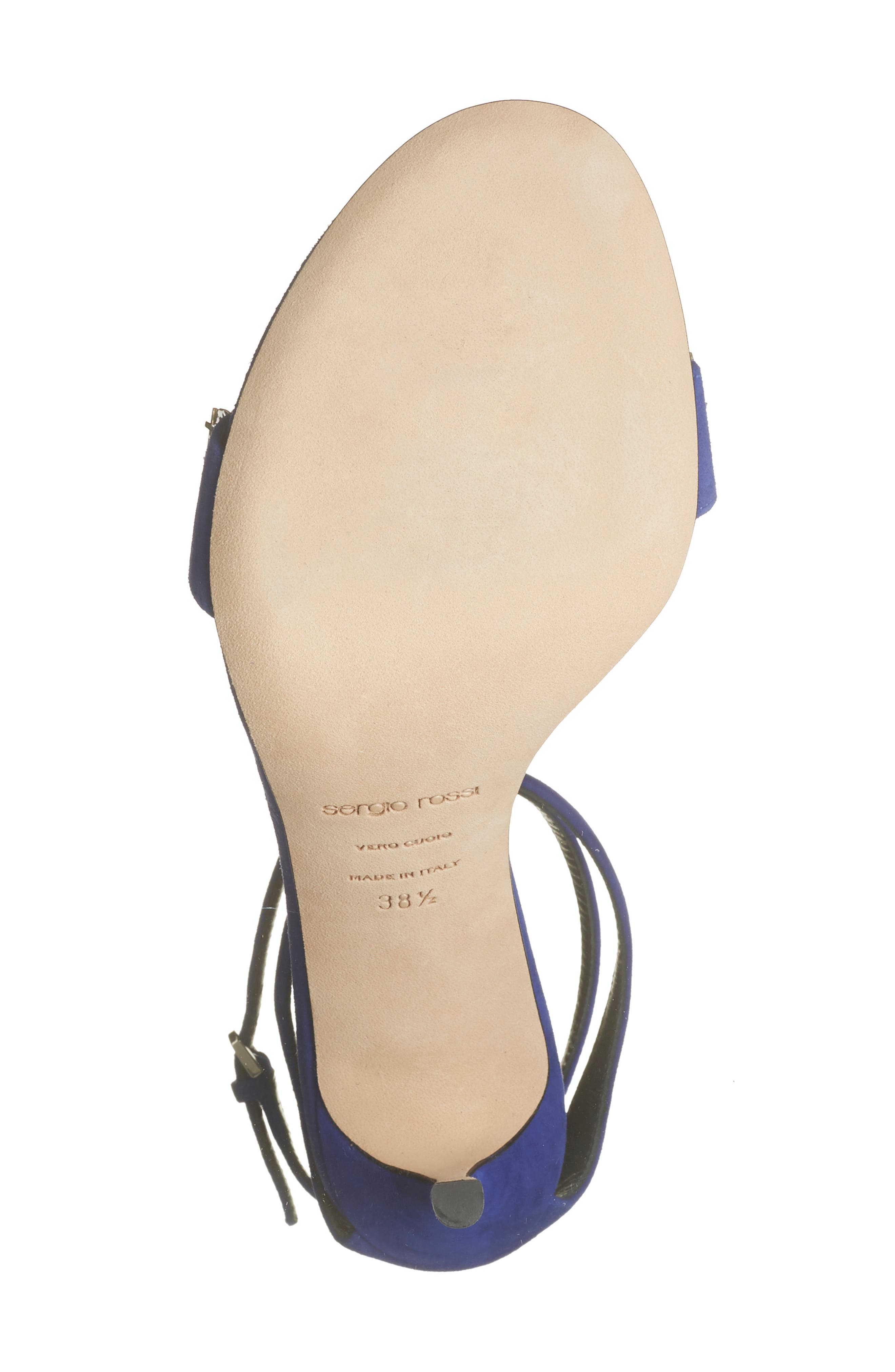 Sergio Rossi Crystal Ankle Wrap Sandal, Alternate, color, 