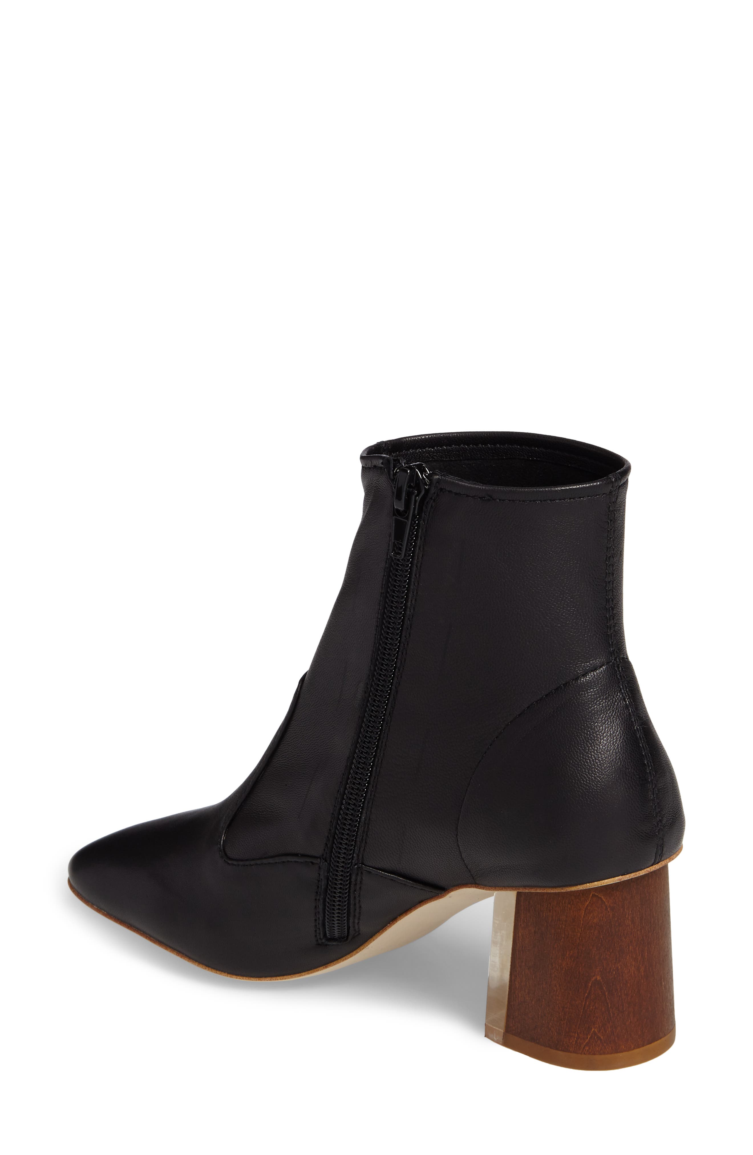 Kovacs Flared Heel Bootie, Alternate, color, BLACK