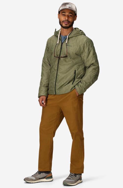 Marmot Monoquilt Zip Hoodie In Green