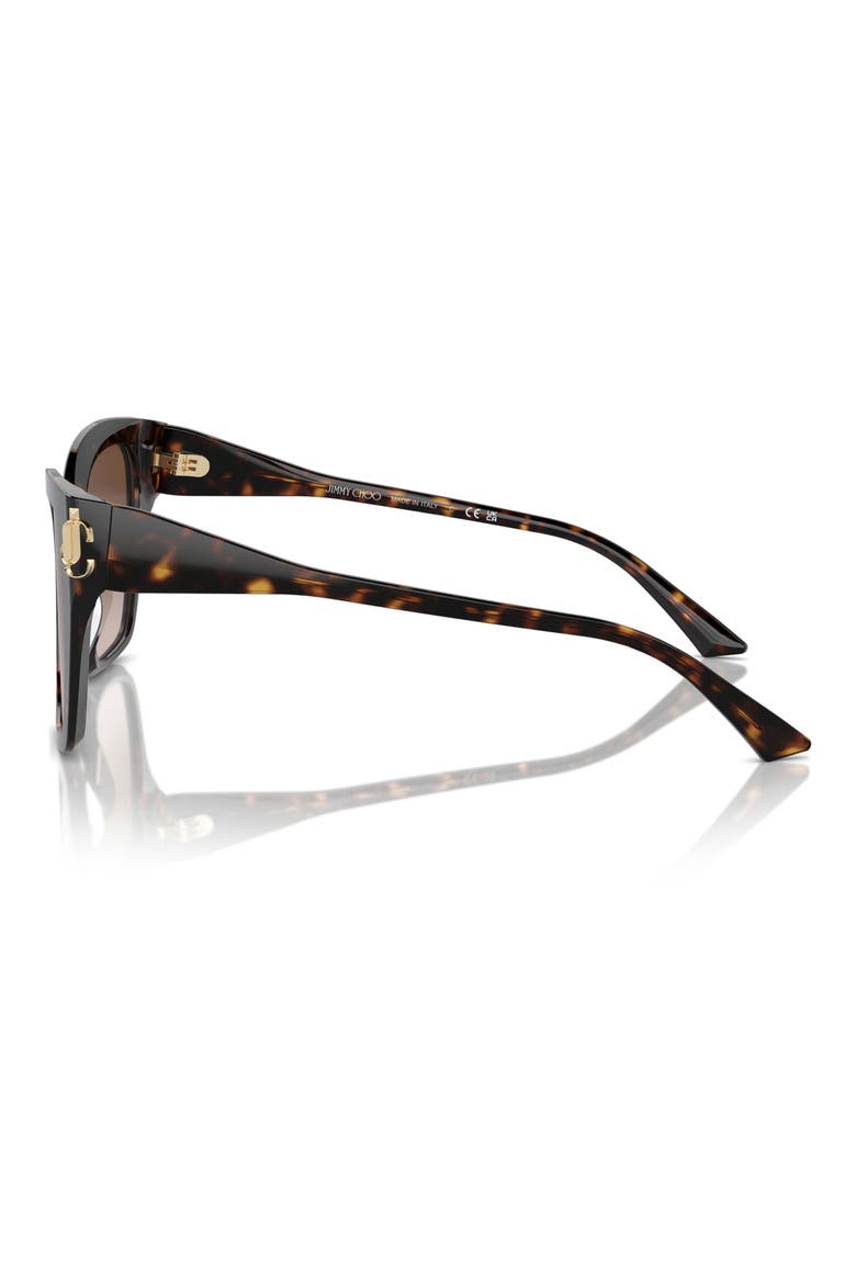 54mm Square Sunglasses, Alternate, color, HAVANA / GRADIENT BROWN