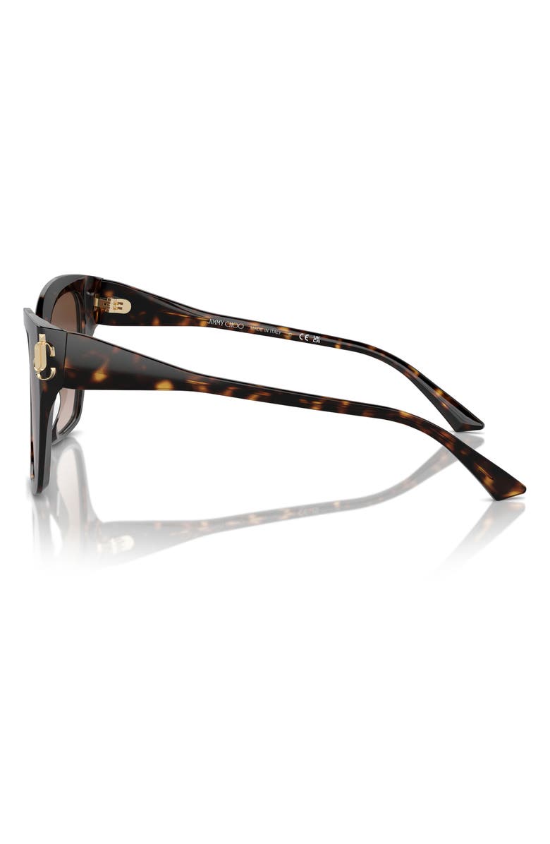 Jimmy Choo 54mm Square Sunglasses, Alternate, color, Havana / Gradient Brown