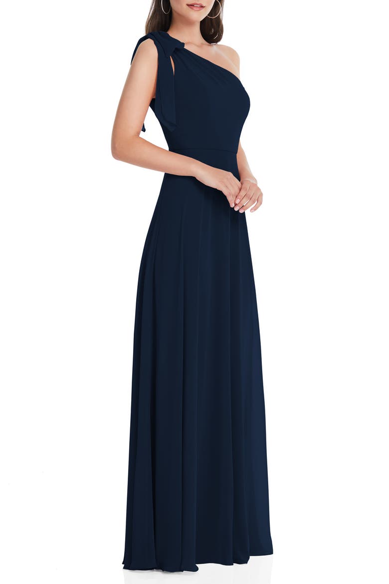 One-Shoulder Evening Gown, Alternate, color, MIDNIGHT NAVY