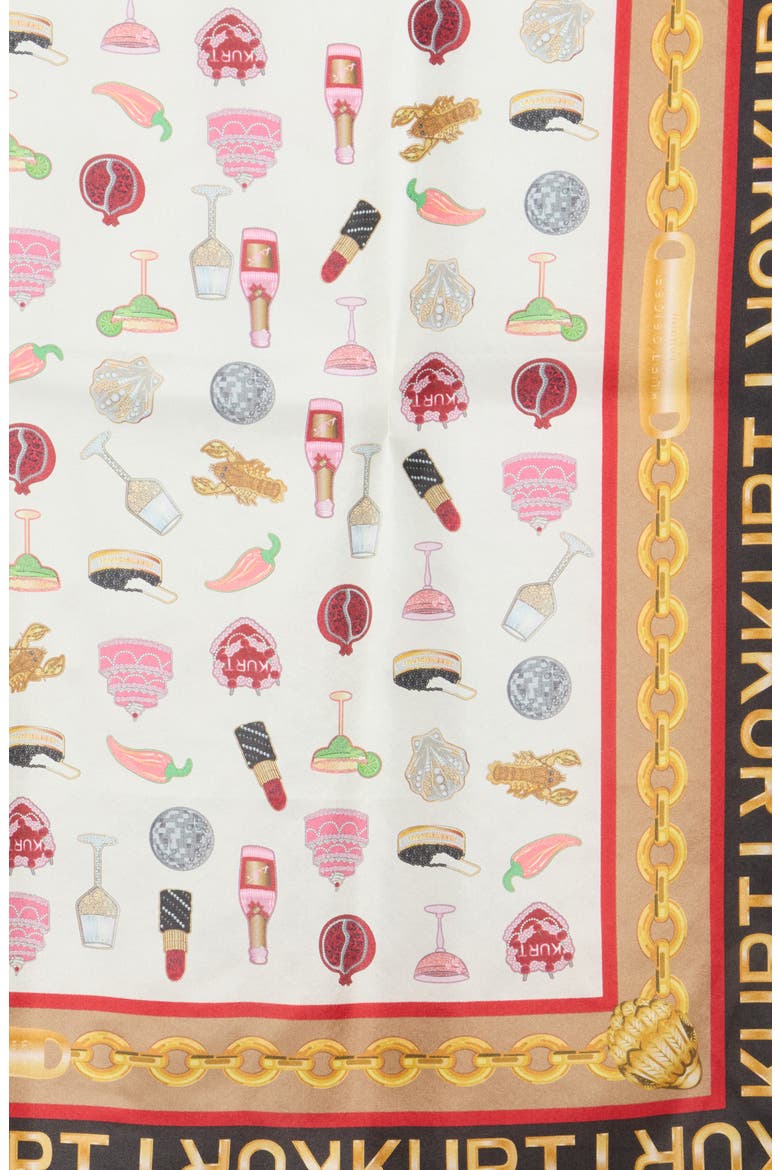 Icon Silk Scarf, Alternate, color, BONE