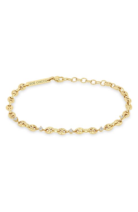 Diamond Station Puffed Mariner Chain