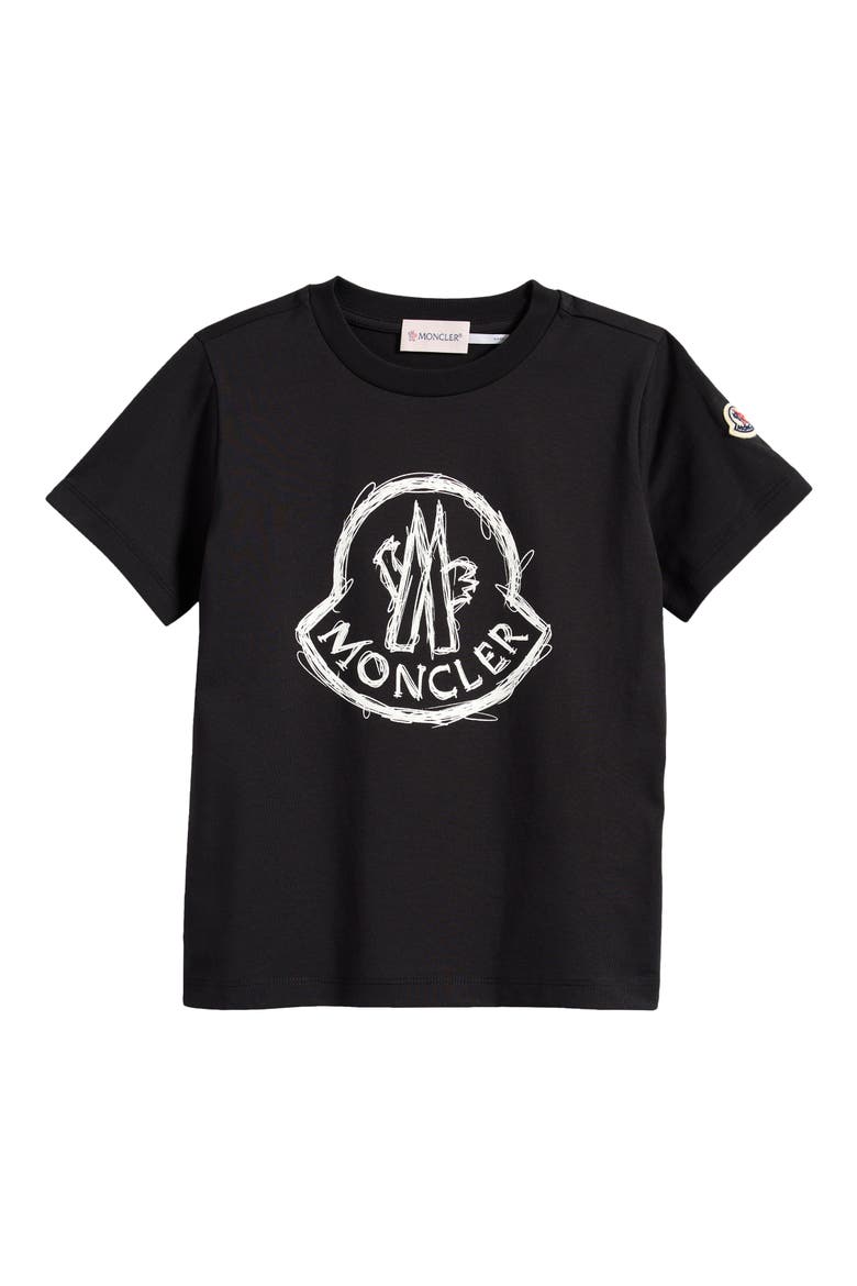 Kids' Logo Graphic T-Shirt, Main, color, BLACK