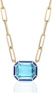 GOSHWARA Melange Emerald Cut Pendant Necklace