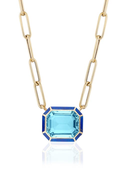 Goshwara Melange Emerald Cut Pendant Necklace In Gold