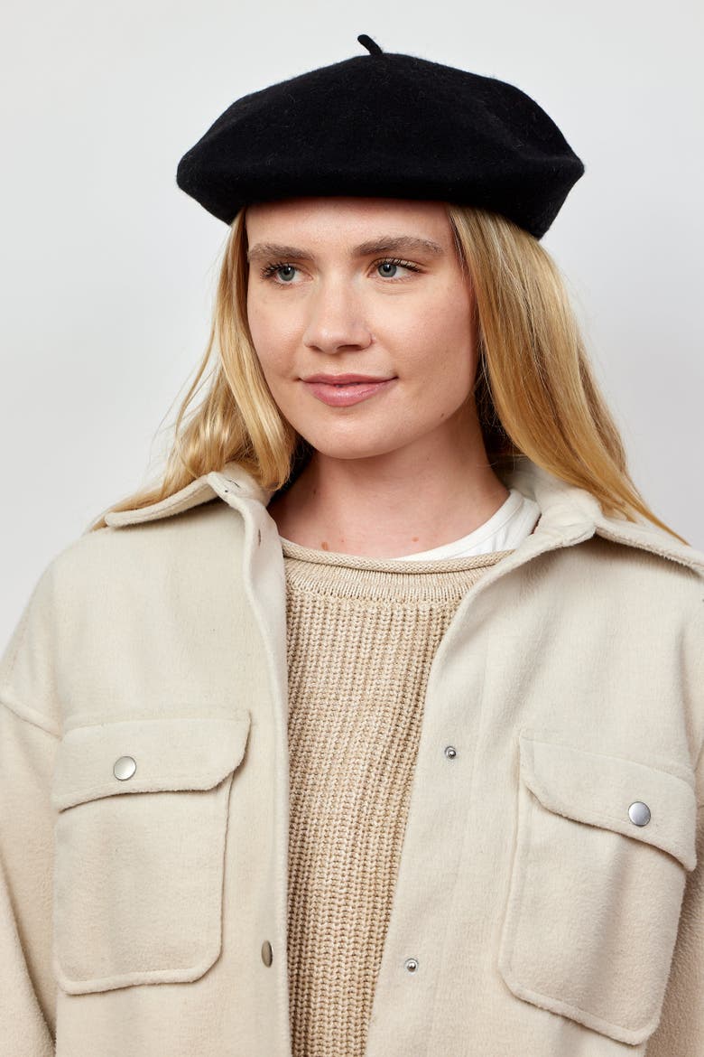 Classic Beret, Alternate, color, Black