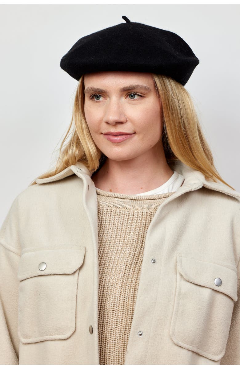 Hat Attack Classic Beret, Alternate, color, Black