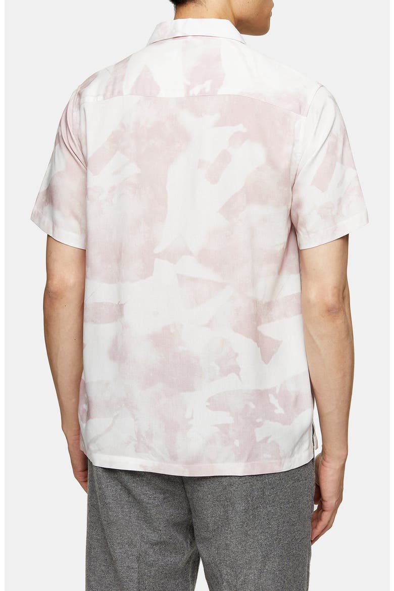 Mist Slim Fit Print Short Sleeve Button-Up Shirt, Alternate, color, PINK MULTI