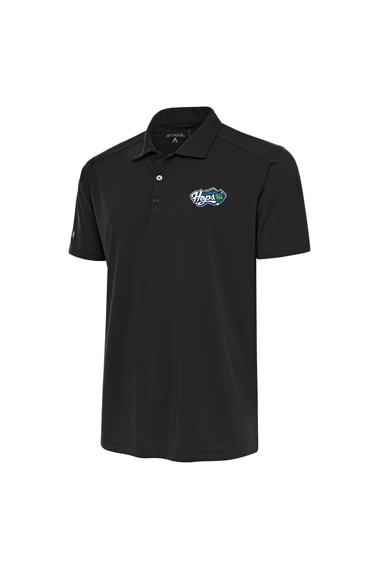 Men's Antigua  Gray Hillsboro Hops Tribute Polo, Main, color, Charcoal