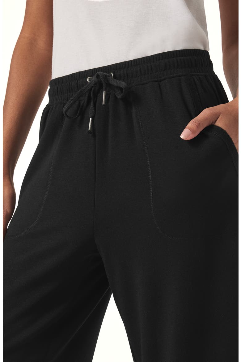 Supersoft Crop Wide Leg Pants, Alternate, color, BLACK