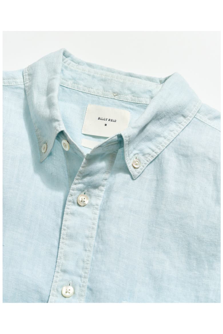 Tuscumbia Short Sleeve Linen Button-Down Shirt, Alternate, color, AIR BLUE