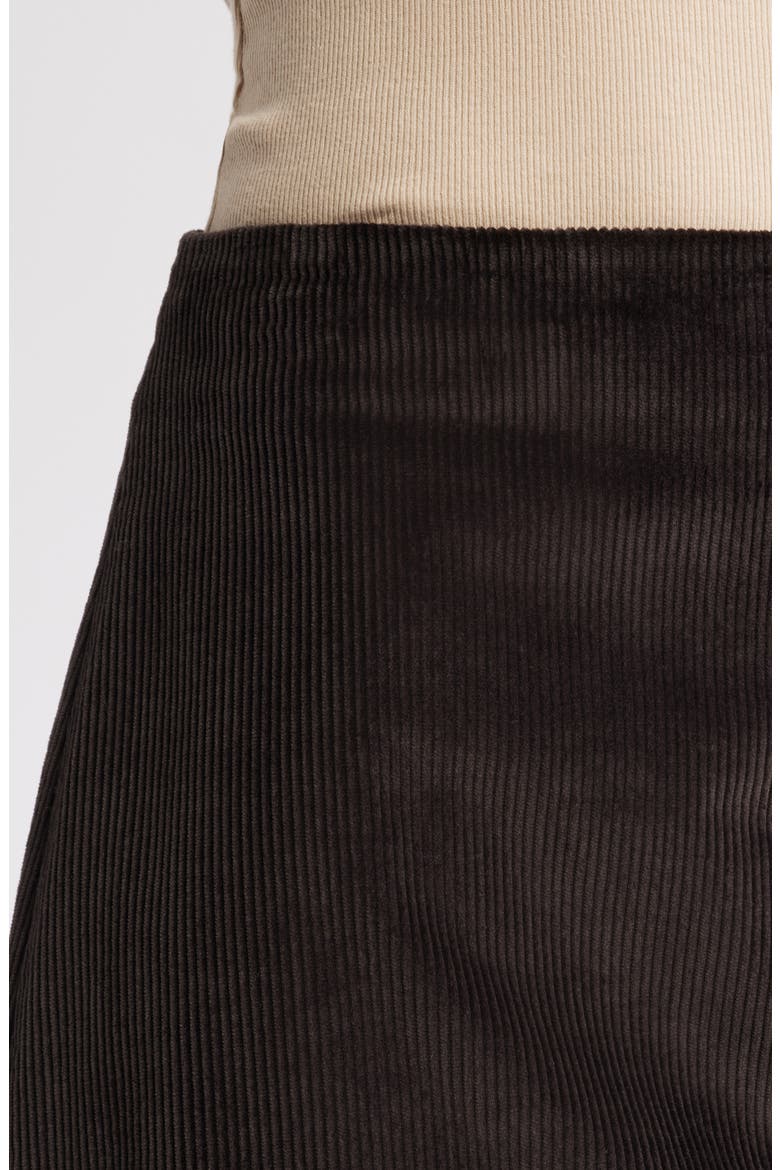 Corduroy Miniskirt, Alternate, color, BLACK WALNUT