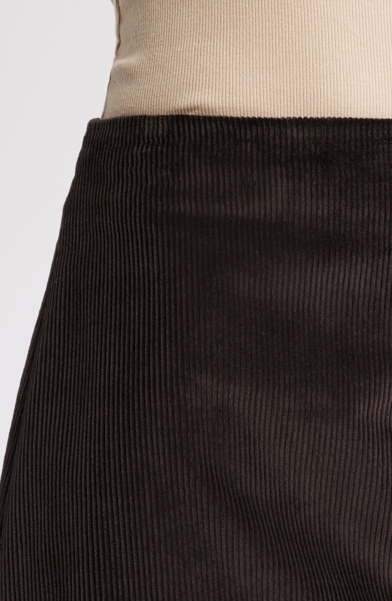 Madewell Corduroy Miniskirt, Alternate, color, Black Walnut